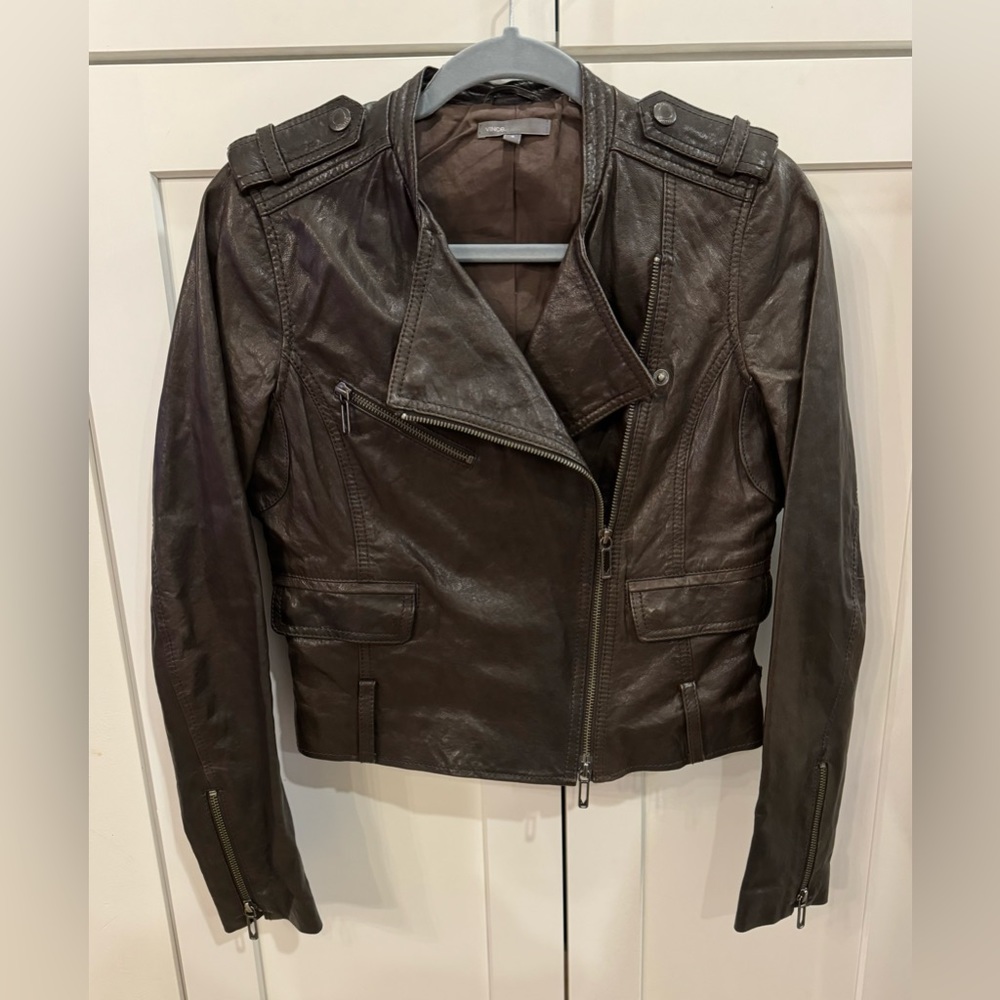 Vince Leather Jacket - Small